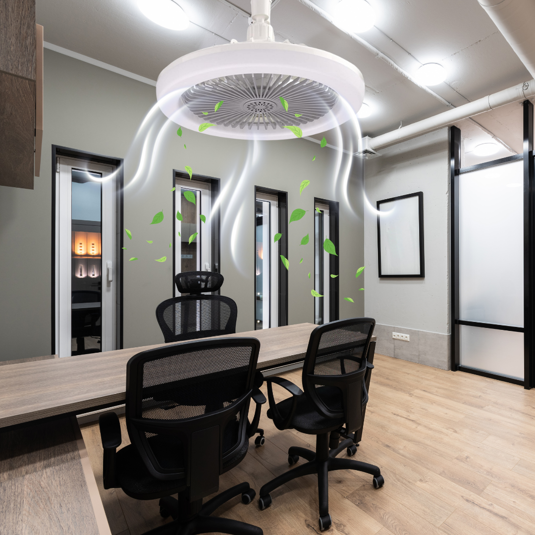 Lámpara  LED + Ventilador 360°