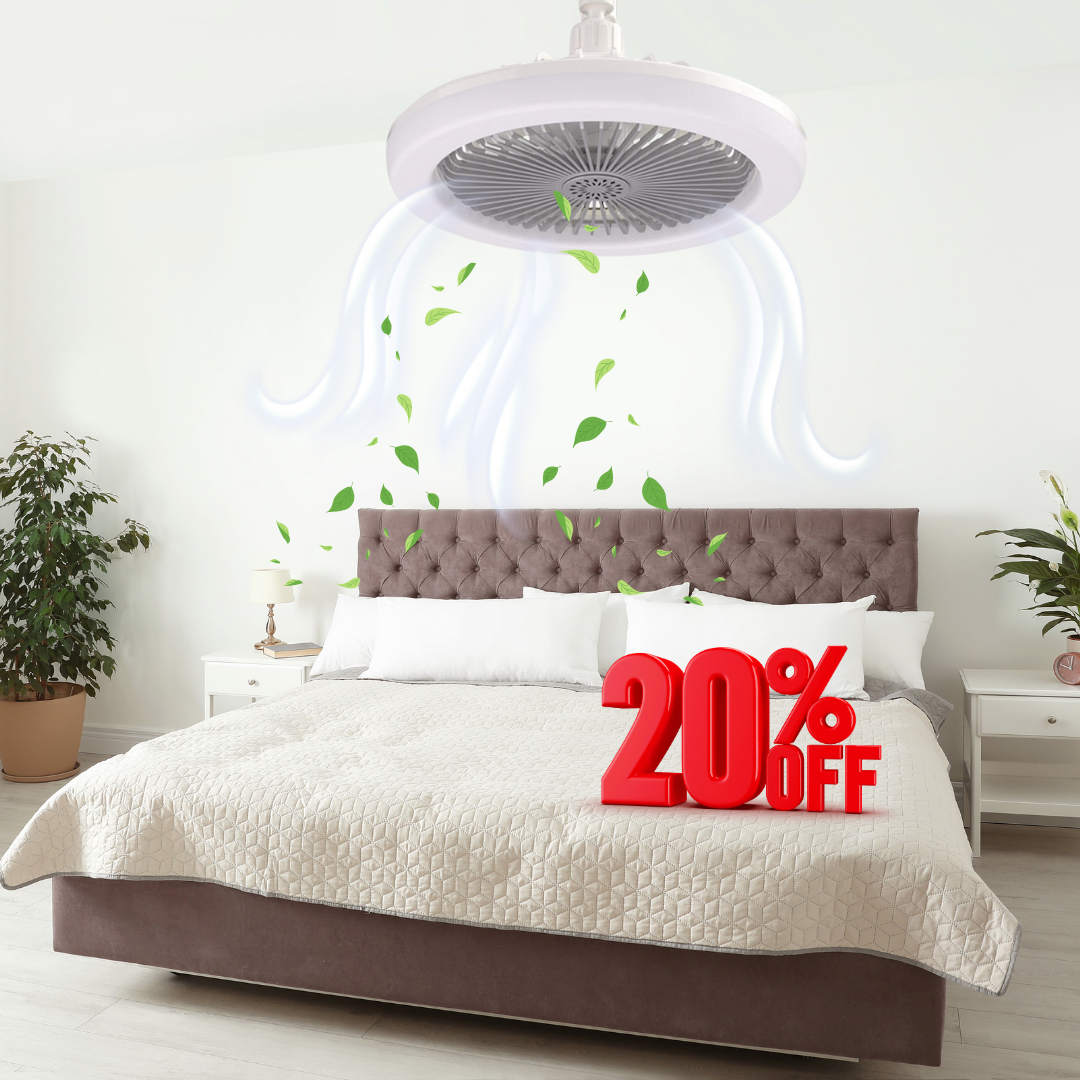 Lámpara  LED + Ventilador 360°