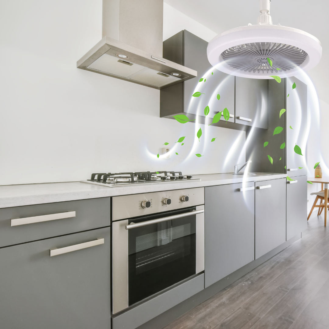 Lámpara  LED + Ventilador 360°