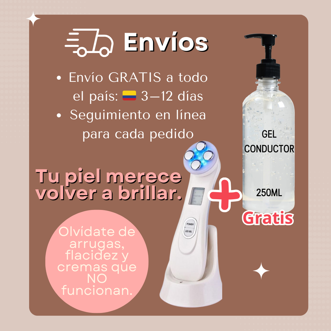 Electroporación Facial + Gel conductor GRATIS