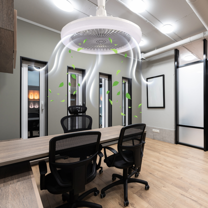 Lámpara  LED + Ventilador 360°