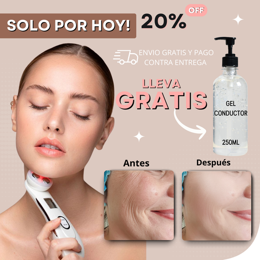 Electroporación Facial + Gel conductor GRATIS