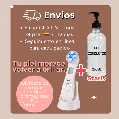 Electroporación Facial + Gel conductor GRATIS